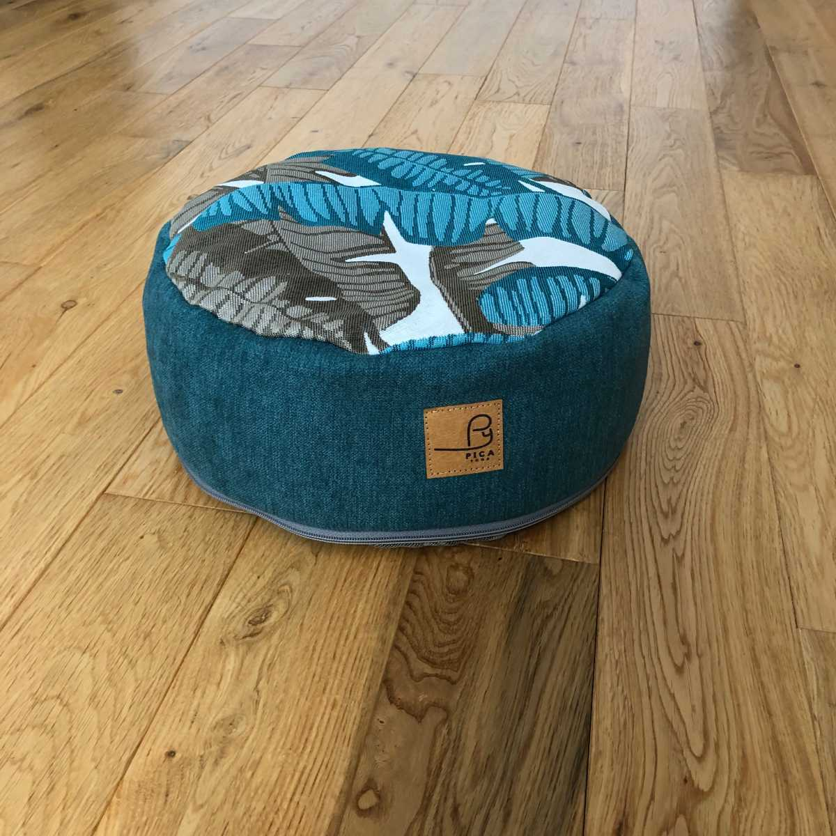 Zafu imprim� feuilles bananiers