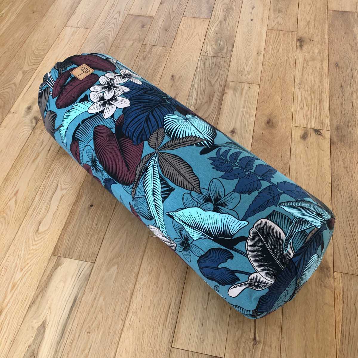 Bolster imprim� v�g�tal bleu